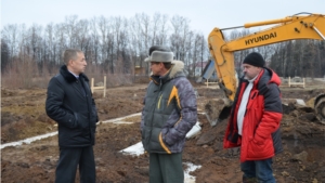 Глава администрации Мариинско-Посадского района В.И.Григорьев посетил строительные объекты