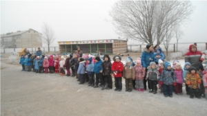 В детском саду «Радуга» г. Мариинский Посад прошло очередное учение пожарной части № 34