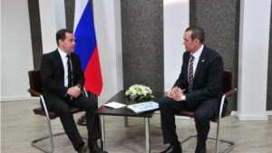 Состоялась встреча Премьер-министра России Дмитрия Медведева с Главой Чувашии Михаилом Игнатьевым