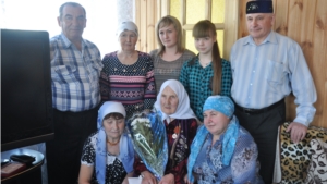 90 летие труженицы тыла, жительницы д.М.Шихирданы