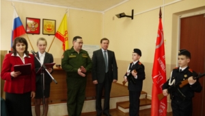 В Ядринском районе дан старт акции "Часовой у Знамени Победы"