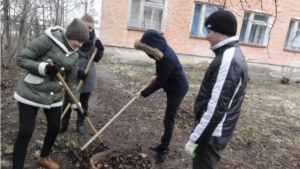 Гимназисты вышли на субботник!