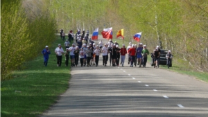 Утро 9 мая 2015 года в Чебоксарском районе началось с массового IV традиционного легкоатлетического пробега с. Икково-п. Кугеси