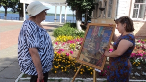 На эскизе мозаичного полотна показана вся история становления Чувашской Республики
