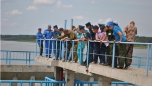 На территории Шемуршинского водохранилища для питьевого водоснабжения населения, проведено командно-штабное учение