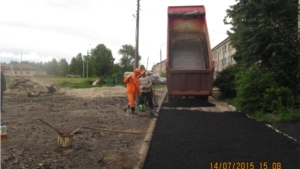 В Мариинско-Посадском районе продолжается благоустройство придомовых территорий