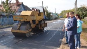 Глава администрации Мариинско-Посадского района Владимир Григорьев ознакомился с ходом дорожных работ