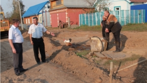 Глава администрации Урмарского района А. Тихонов в Большеяниковском сельском поселении