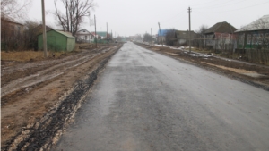 Строительство дороги в деревне Малые Туваны