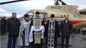 Молебен в честь Казанской Иконы Божией Матери перед Часовней Петра и Февронии в  г. Канаш