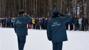 Эстафета по лыжным гонкам в зачет XI Спартакиады Главного управления МЧС России по Чувашской Республике