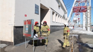 В ходе тренировки на Чебоксарской ГЭС ликвидировали условный пожар и «угрозу затопления»