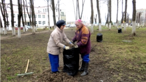 Субботник сотрудников дворца культуры "Химик"