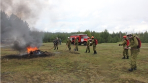 Совместные тактико-специальные учения по тушению лесных пожаров в национальном парке «Чаваш вармане»