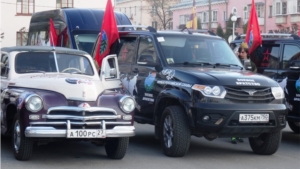 Самый длинный луч Всероссийского автомарша «Звезда нашей великой Победы» приехал в Чебоксары