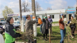 Экологические субботники в селе Моргауши продолжаются