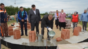 Закладка первого кирпича Церкви в честь Божьей матери умиления