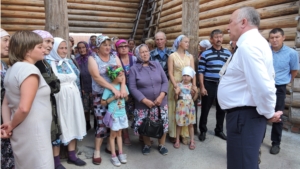 Председатель Госсовета Чувашии Юрий Попов посетил Лащ-Таябинское сельское поселение