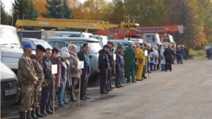 Штабная тренировка по ГО в Вурнарском районе продолжается