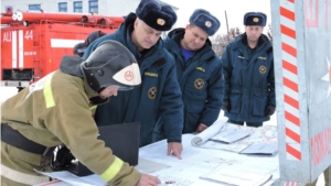 Тренировка по пожарной безопасности в Яльчикской СОШ