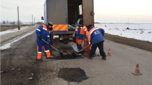 В Красноармейском районе ведётся ямочный ремонт автомобильных дорог