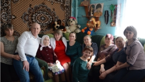 90-летний юбилей вдовы участника Великой Отечественной войны Хрестиния Ивановна Каргина