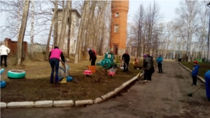 Экологические субботники в БУ «Козловский КЦСОН» Минтруда