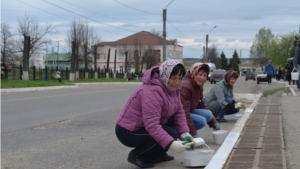 В городе Мариинский Посад состоялся общегородской субботник