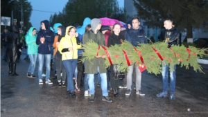 В честь Дня Победы в Красночетайском районе прошло шествие молодежи «Свеча памяти»