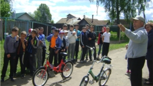 Соревнование велосипедистов «Безопасное колесо» в лагере «Солнышко»