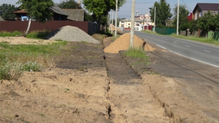 Строительство тротуаров в Заволжье