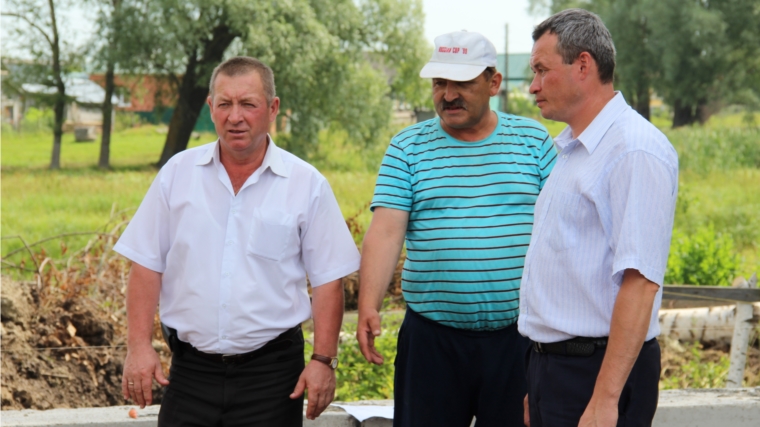 Рабочая поездка главы администрации Красночетайского района Александра Башкирова по району