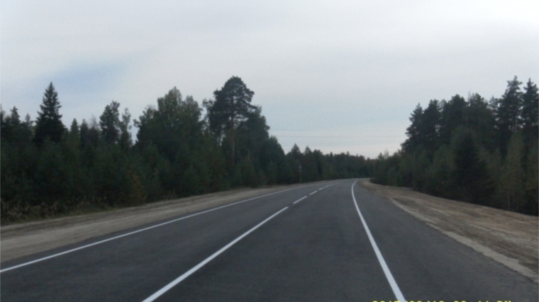 В Ибресинском районе с опережением на месяц после ремонта введен в эксплуатацию участок автодороги «Аниш»