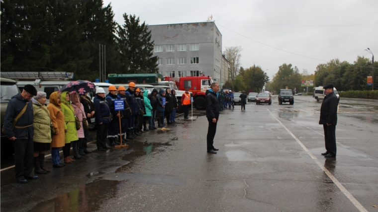 В городе Канаш прошел смотр сил и средств Канашского городского звена ТП РСЧ