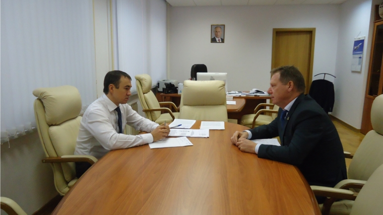 Министр Владимир Аврелькин провел рабочую встречу с главой города Чебоксары Евгением Кадышевым