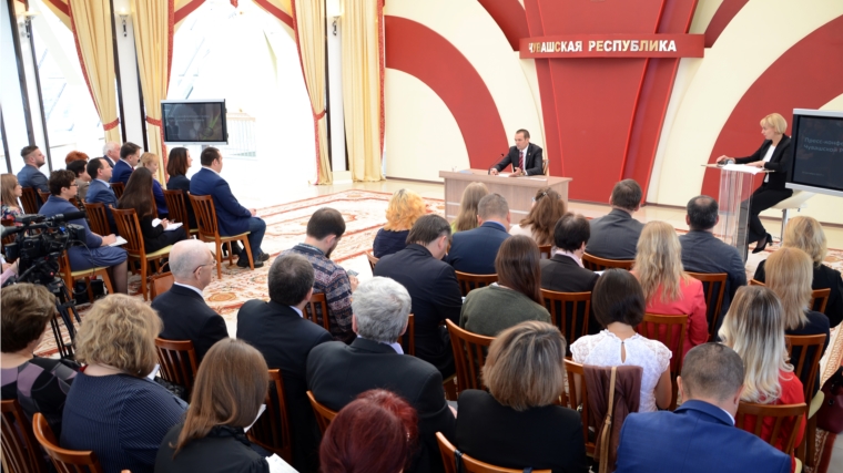Состоялась пресс-конференция Главы Чувашии Михаила Игнатьева