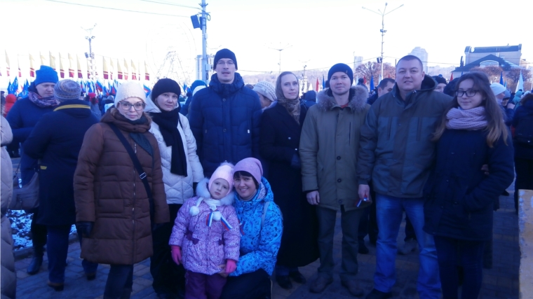 Сотрудники Минтранса Чувашии приняли участие в праздничном митинге
