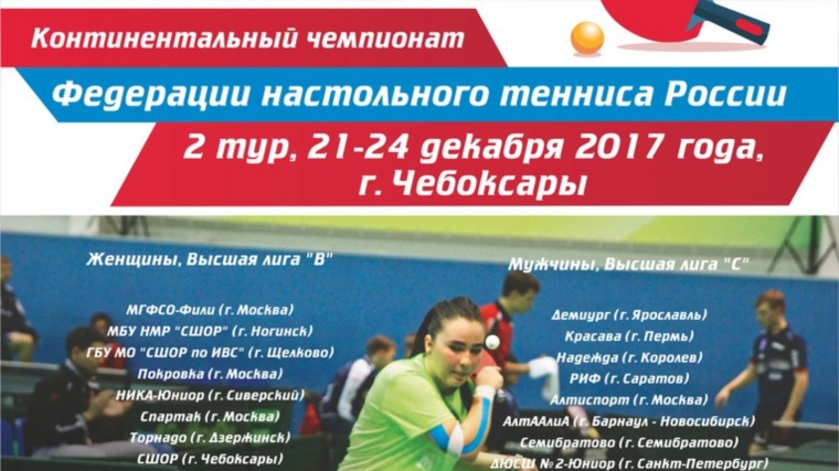 В Чебоксарах стартовал 2 тур Континентального чемпионата Федерации настольного тенниса России