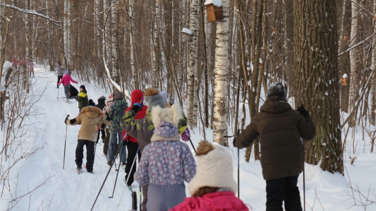 Чебоксарские школьники проводят уроки физкультуры на профессиональной лыжной трассе