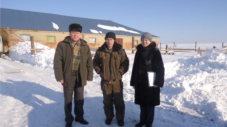 Ознакомились с ходом зимовки скота в КФХ Виктора Тихонова