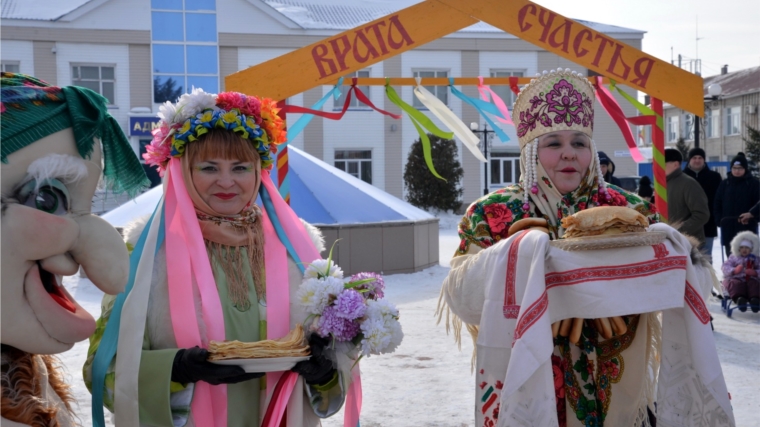 В Батыревском районе масленичная неделя завершилась проводами русской зимы