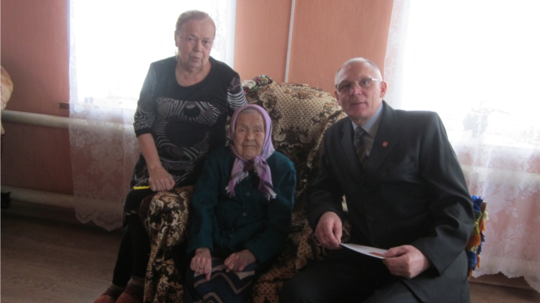 Жительница д.Большая Ерыкла Шмелева Евдокия Павловна отмечает 100-летний юбилей
