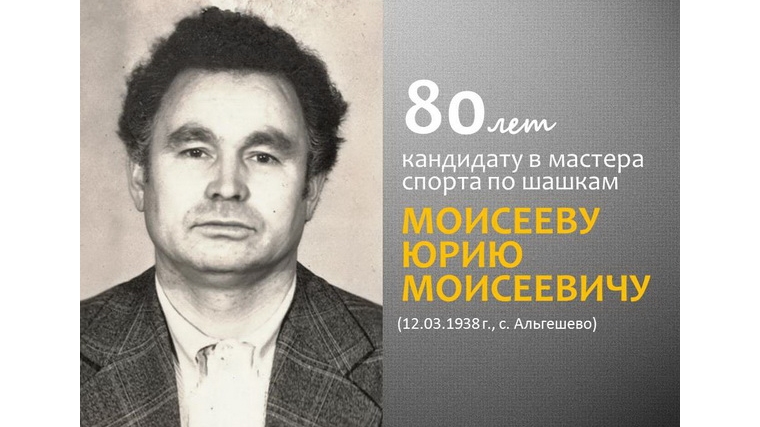 Ветерану шашечного спорта Моисееву Юрию Моисеевичу исполнилось 80 лет