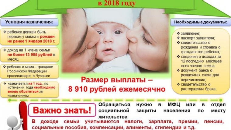 Будущим мамам рассказали о ежемесячной денежной выплате при рождении первого ребенка