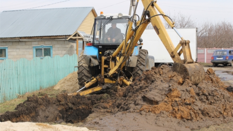 Устранения аварийных повреждений водопроводных труб в Опытном сельском поселении