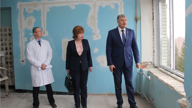 В терапевтическом отделении Новочебоксарской городской больницы идет ремонт