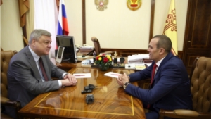 Михаил Игнатьев провёл рабочую встречу с президентом НП «ОПЖТ» Валентином Гапановичем