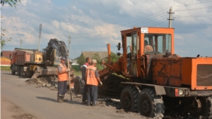 Начата работа по ремонту автодороги д.Малое Батырево