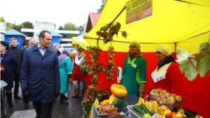 Глава Чувашии Михаил Игнатьев посетил ярмарки сельхозпродукции «Дары осени – 2017» в Чебоксарах