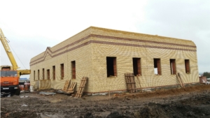 Ход строительства дома культуры в с. Чутеево Янтиковского района